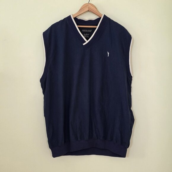 Austin Golf Mens Vest XL Navy V Neck Wind Resistant Ligthweight Tour Collection - Picture 1 of 14